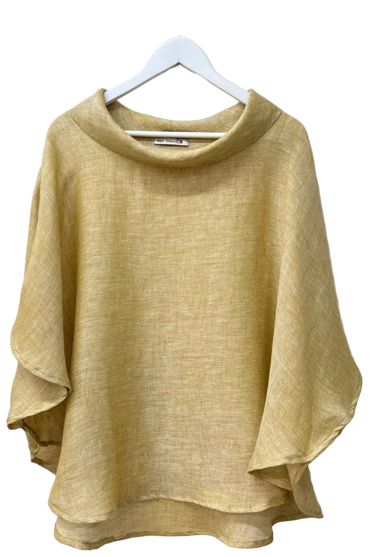 Poncho stondato 100% Lino