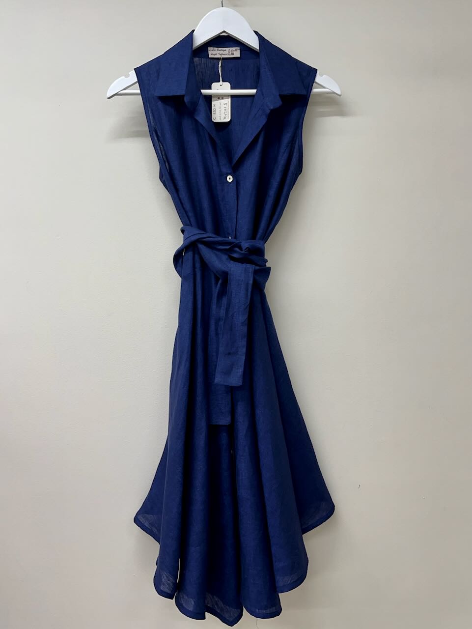 100% linen frog dress