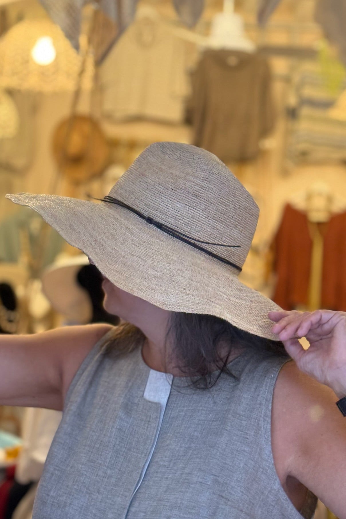 Cappello Safari - 100% rafia crochet