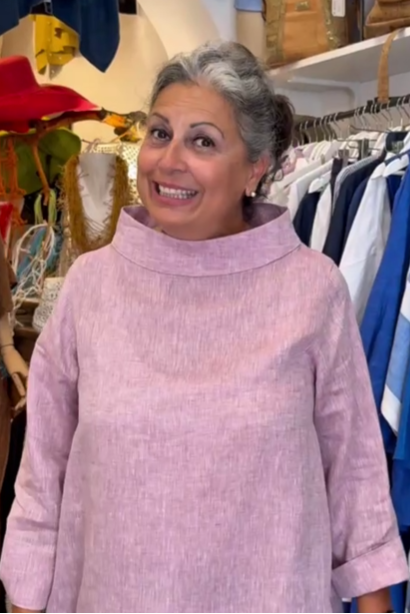 Blusa retrò 100% Linen
