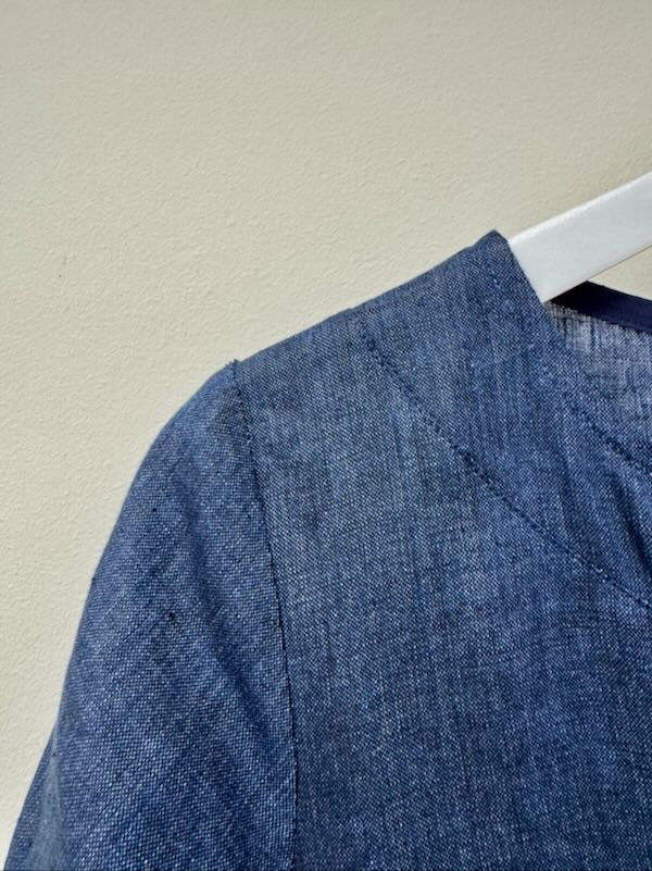 100% linen frog dress