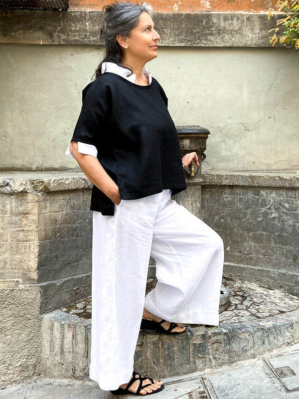 100% Linen Foligno blouse