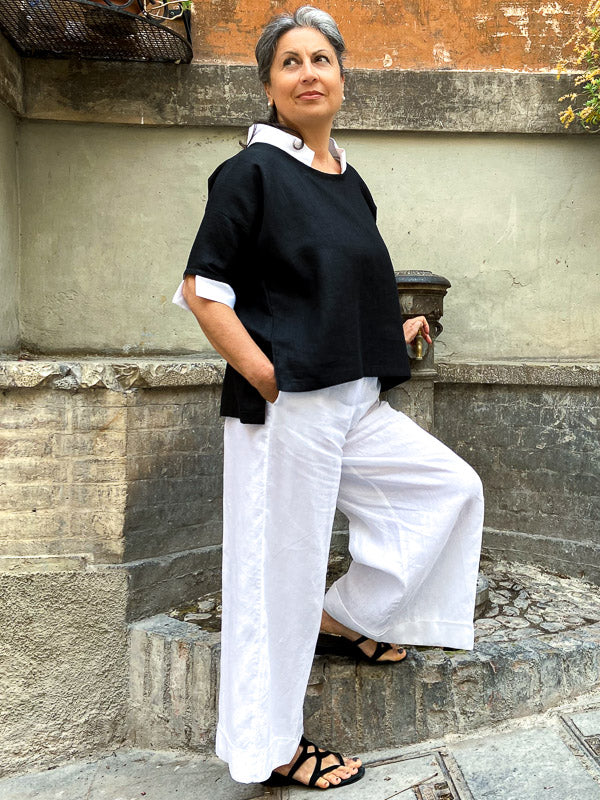 100% Linen Foligno blouse