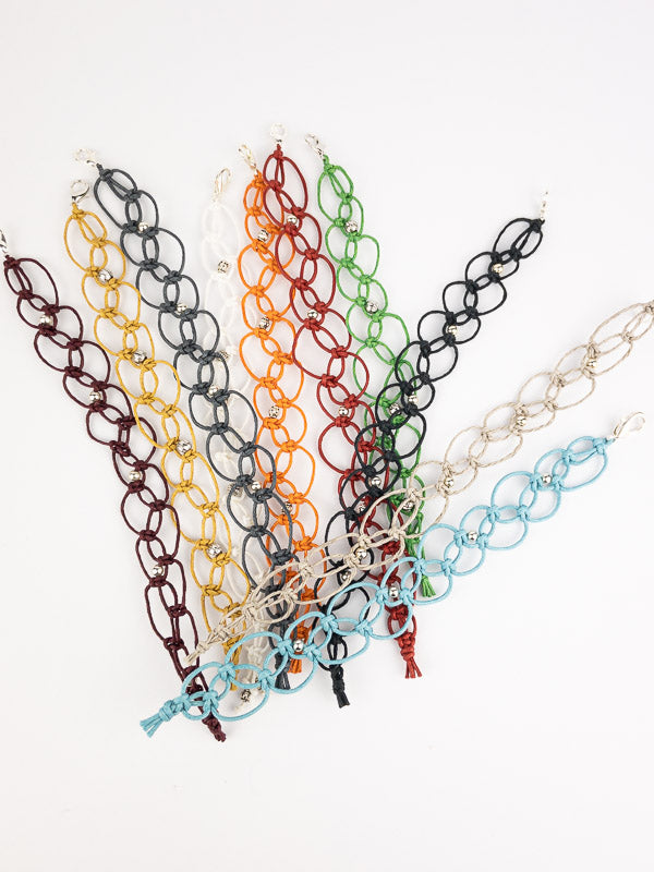 5 4-strand Macramé bracelets