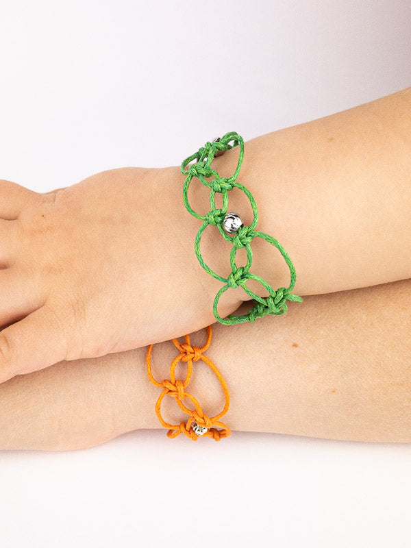 5 4-strand Macramé bracelets