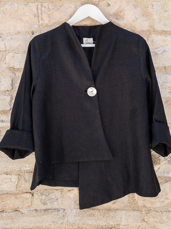 100% Linen asymmetrical jacket