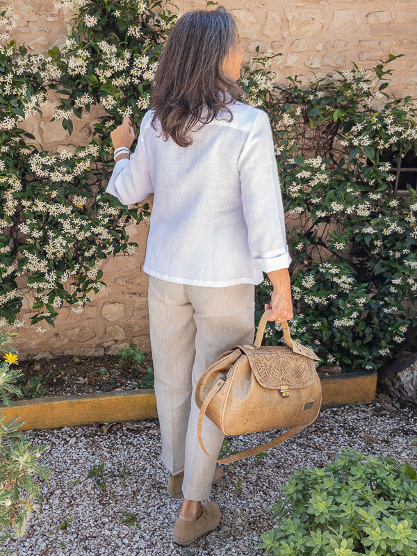 100% Linen asymmetrical jacket