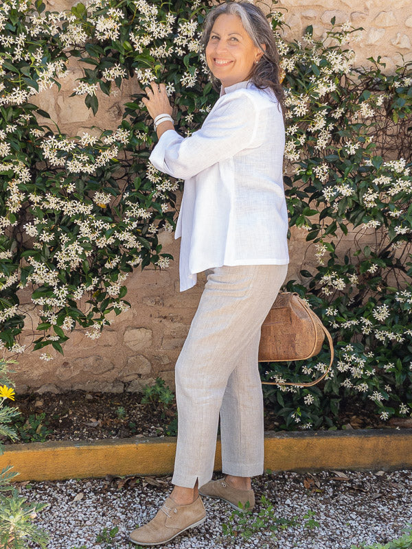 100% Linen asymmetrical jacket