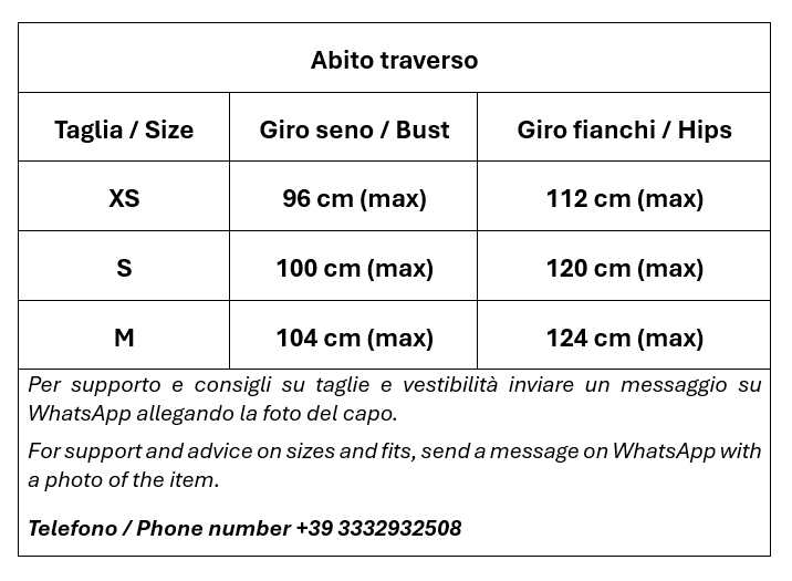 Abito traverso 100% Lino