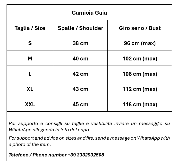 Camicia Gaia 100% Lino