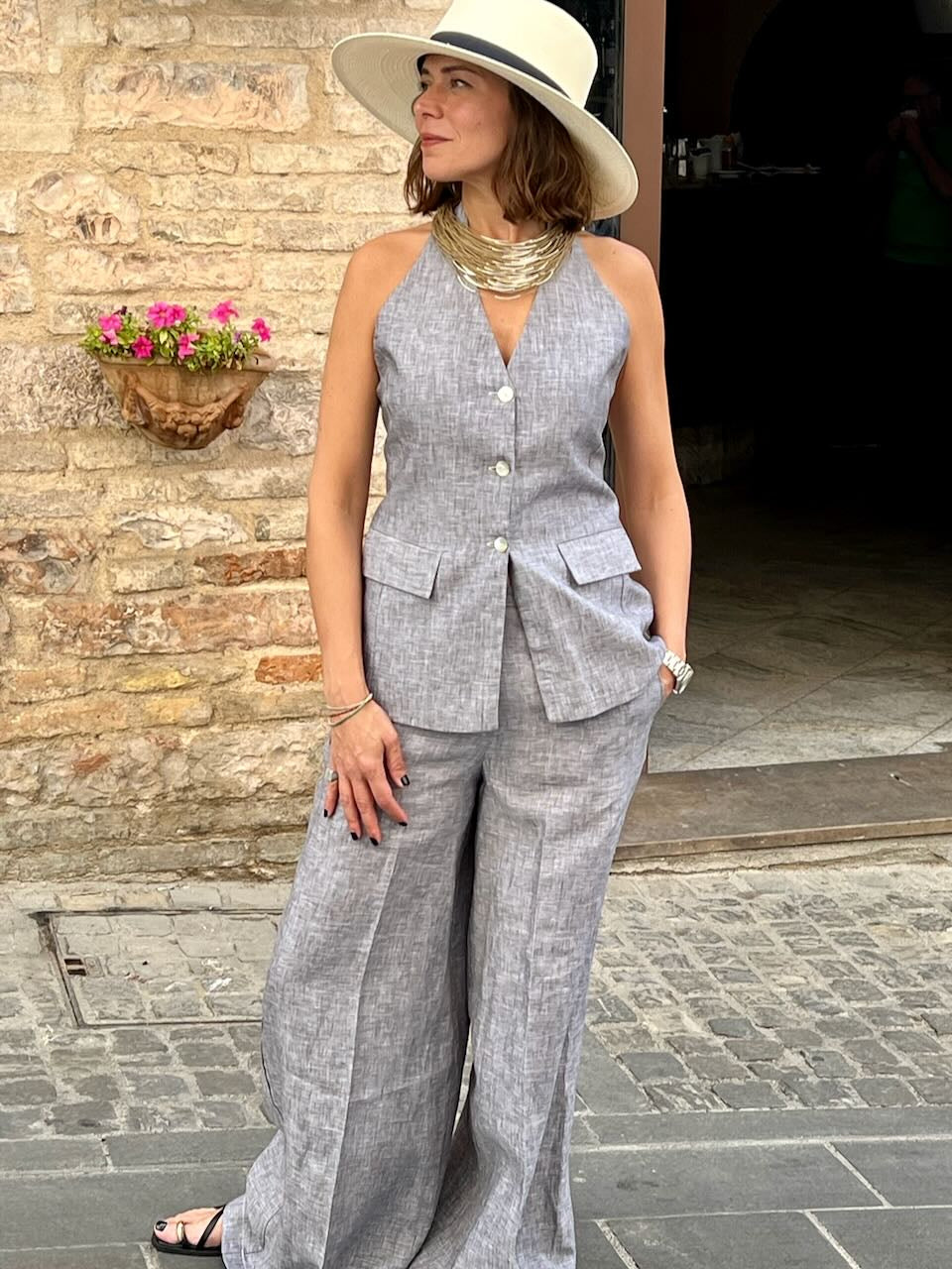 Pantalone Iside 100% lino
