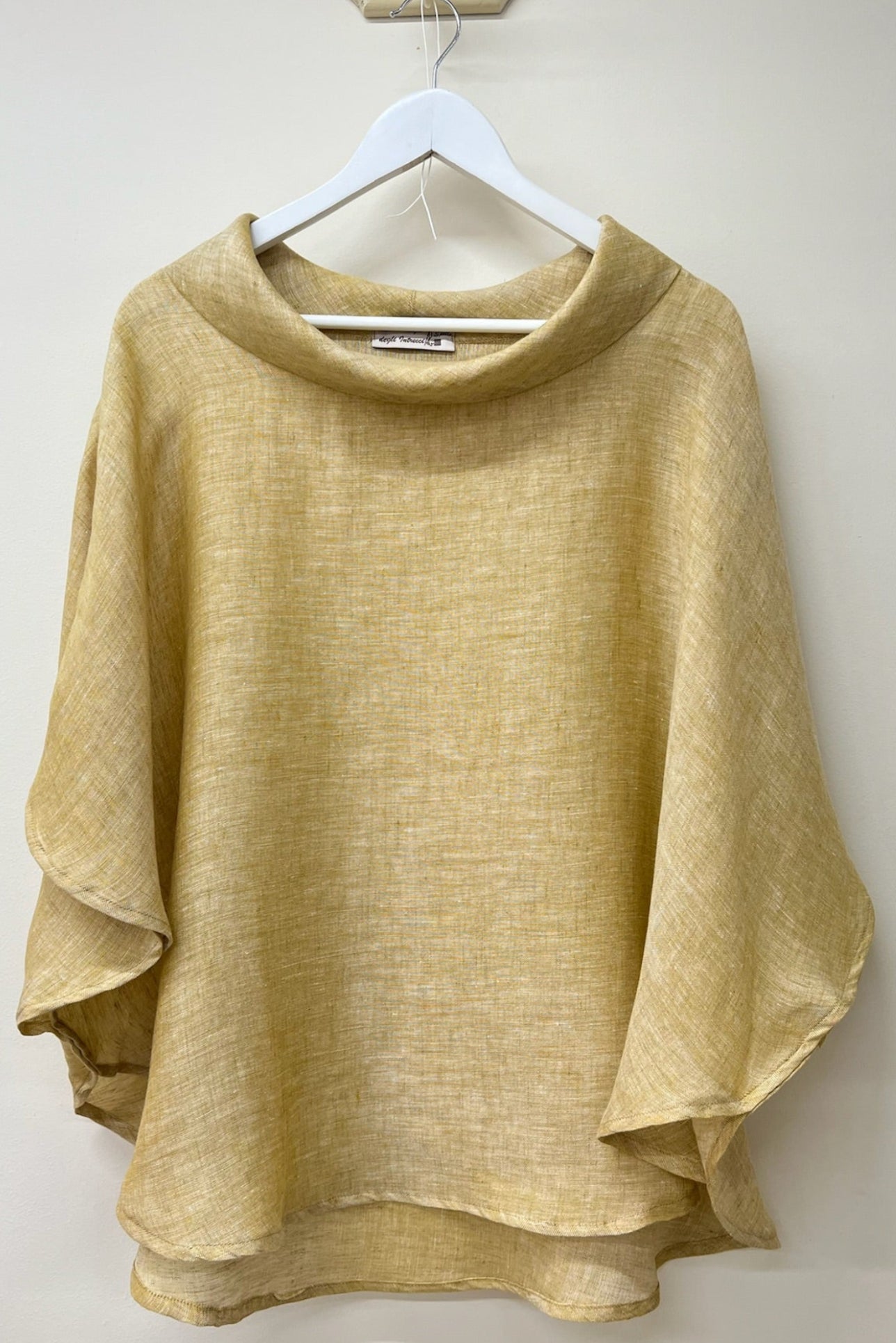 Poncho stondato 100% Lino