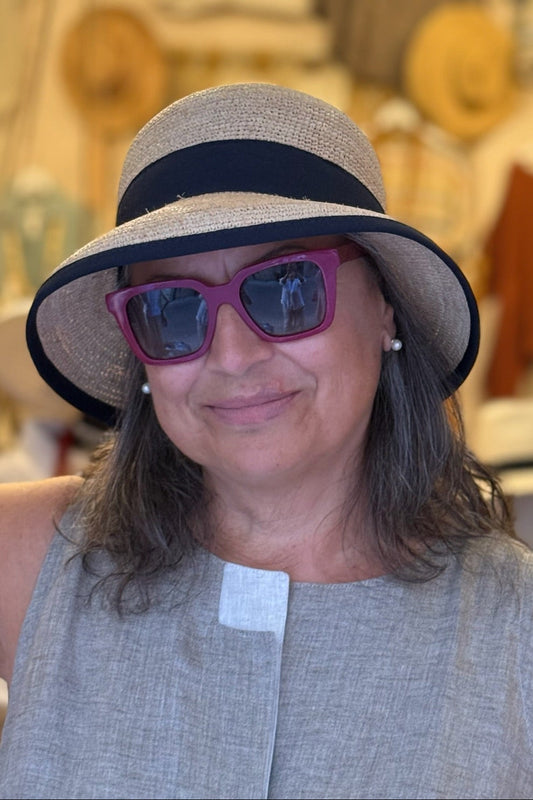 Cappello Cloche - 100% rafia crochet