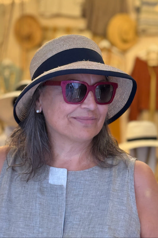 Cappello Cloche - 100% rafia crochet