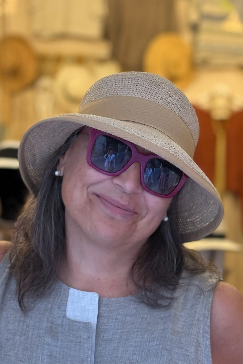 Cappello Cloche - 100% rafia crochet