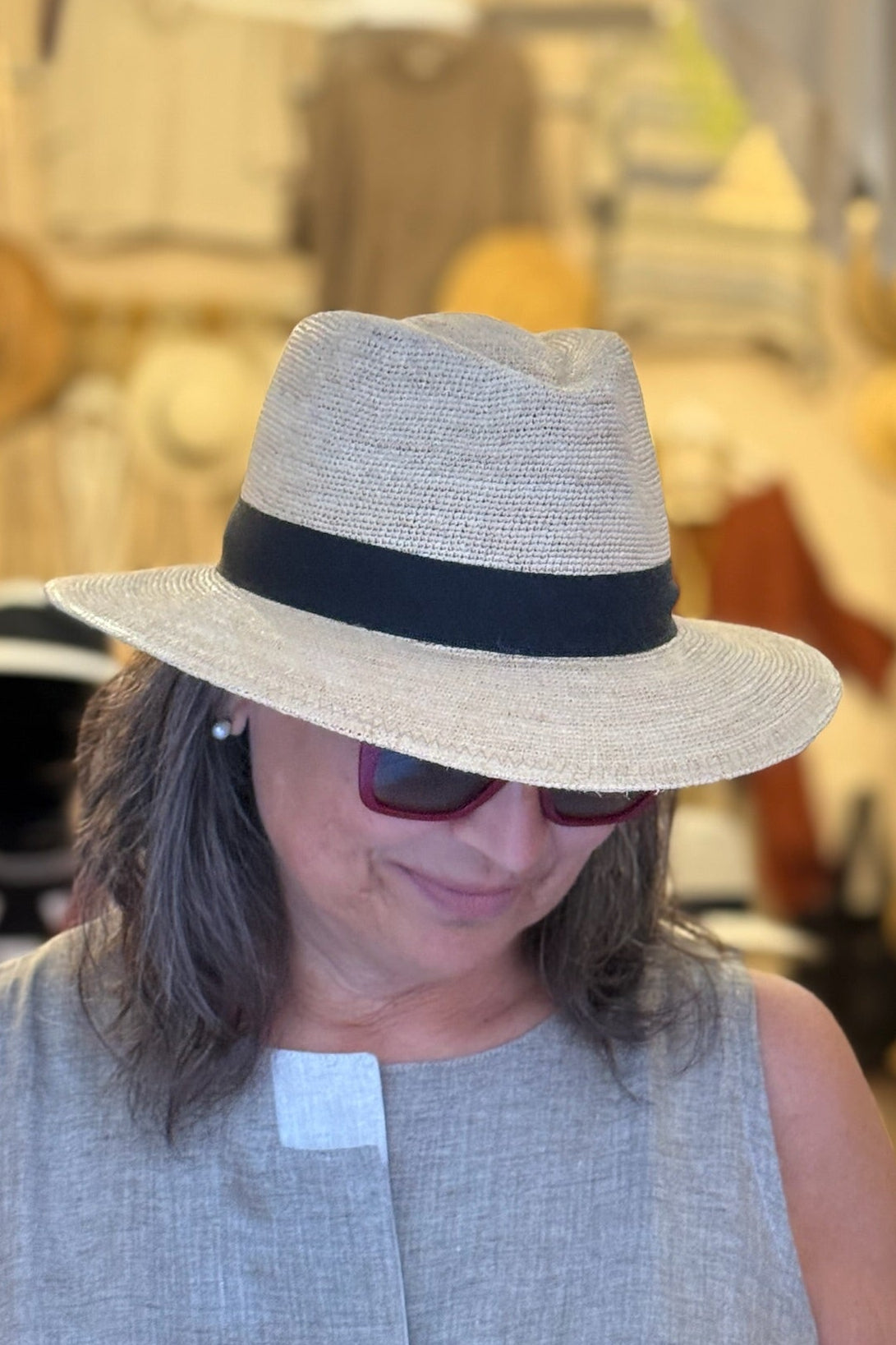 Cappello Travel - 100% rafia crochet