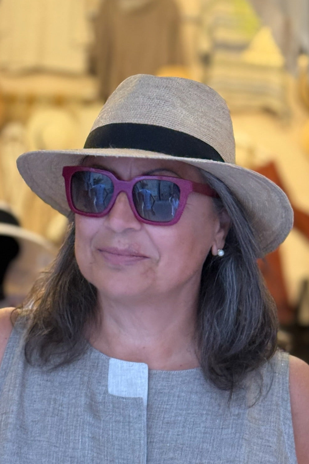 Cappello Travel - 100% rafia crochet