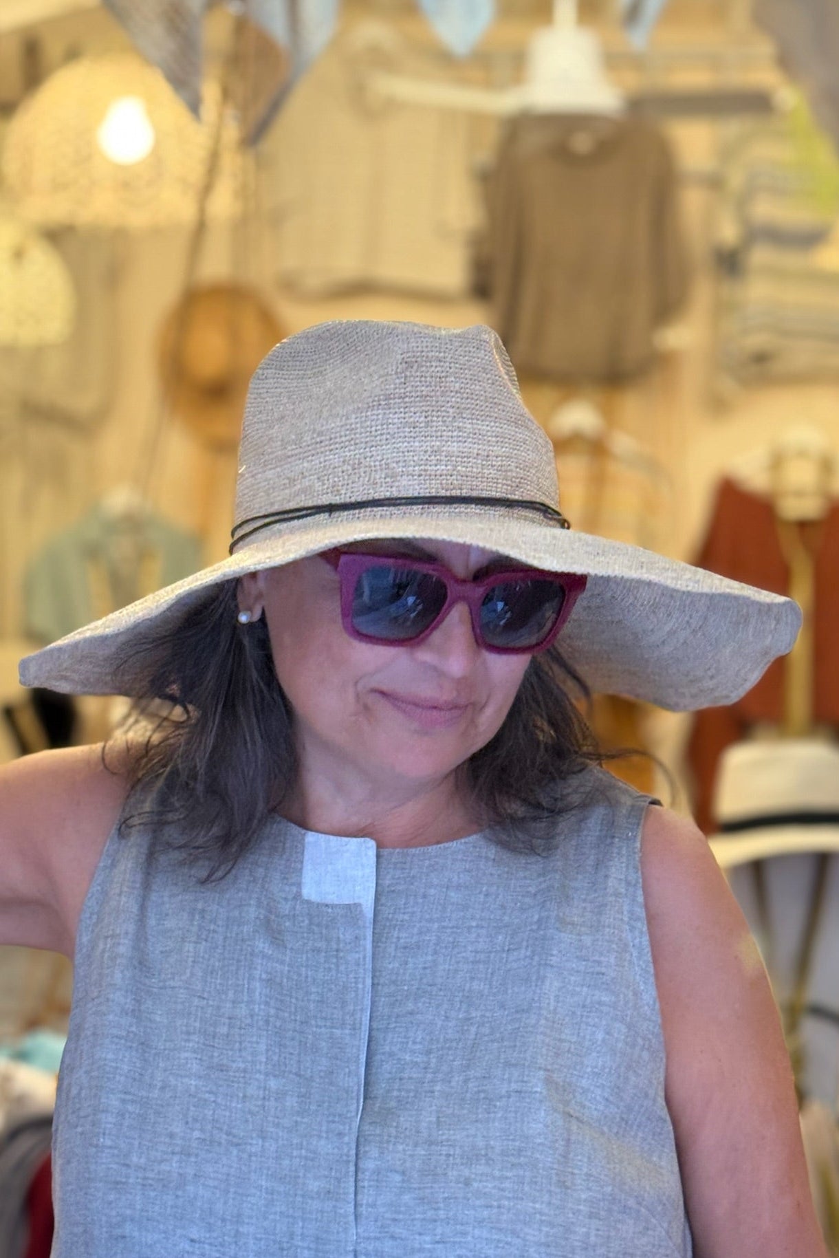 Cappello Safari - 100% rafia crochet