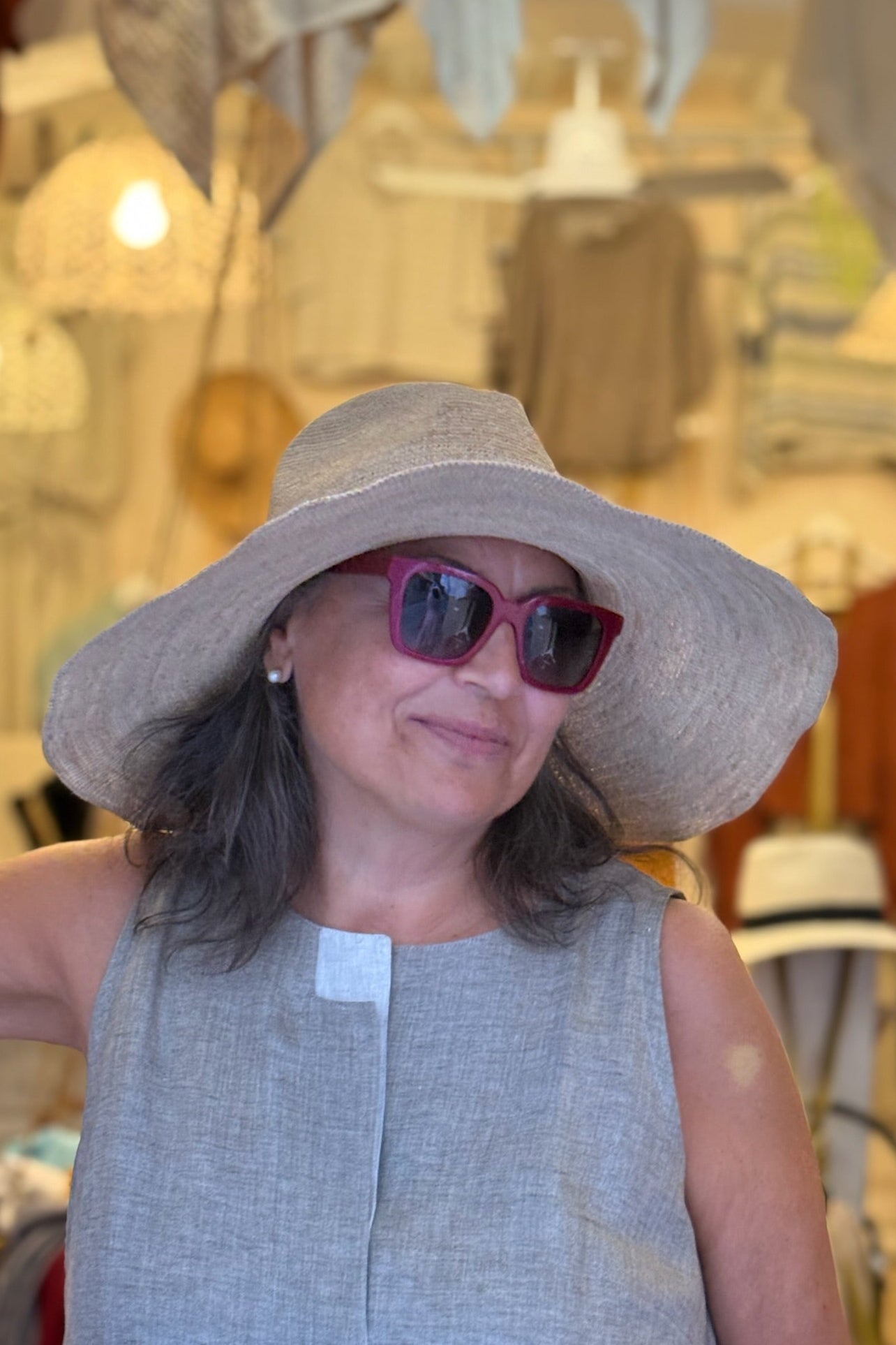 Cappello Safari - 100% rafia crochet