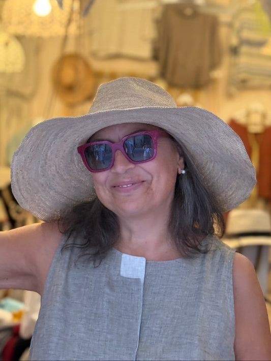 Cappello Safari - 100% rafia crochet