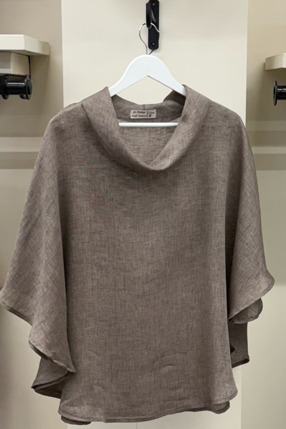 Poncho stondato 100% Lino