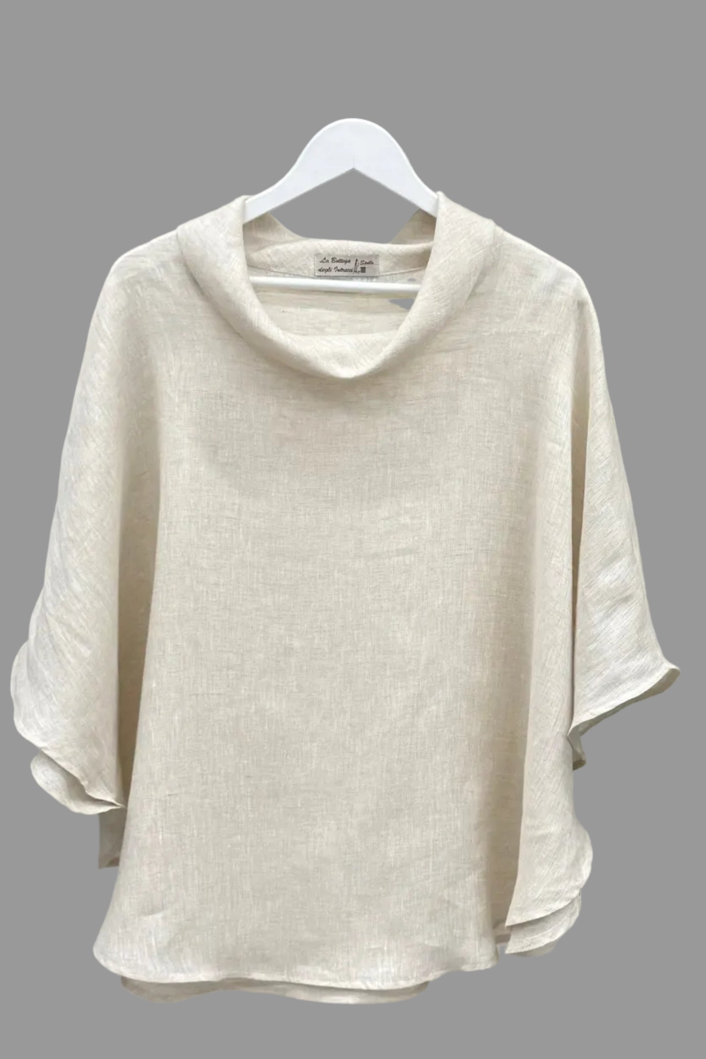 Poncho stondato 100% Lino