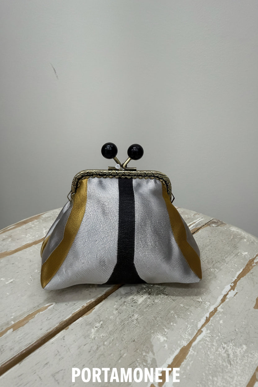 Borse in tessuto - silver, black & oil