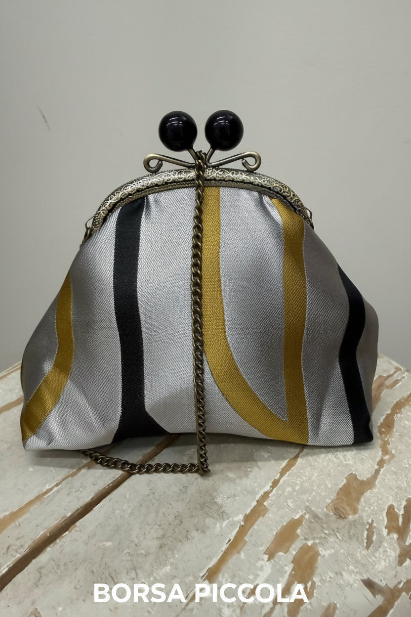 Borse in tessuto - silver, black & oil