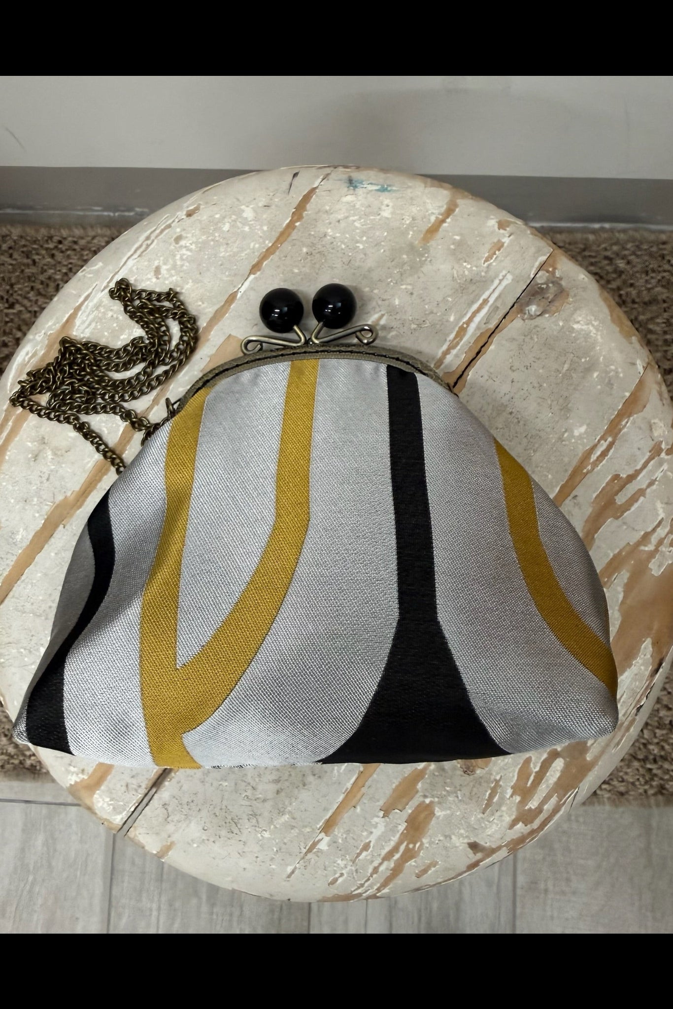 Borse in tessuto - silver, black & oil