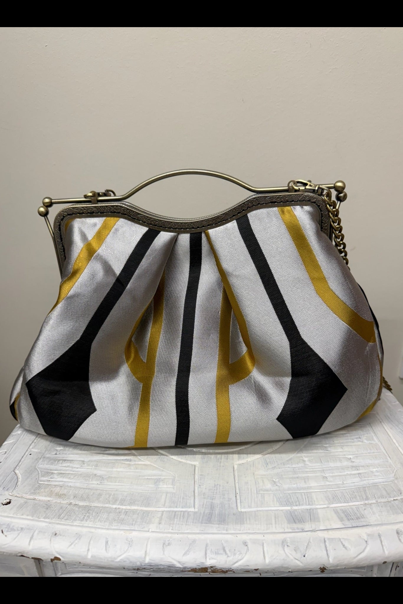 Borse in tessuto - silver, black & oil