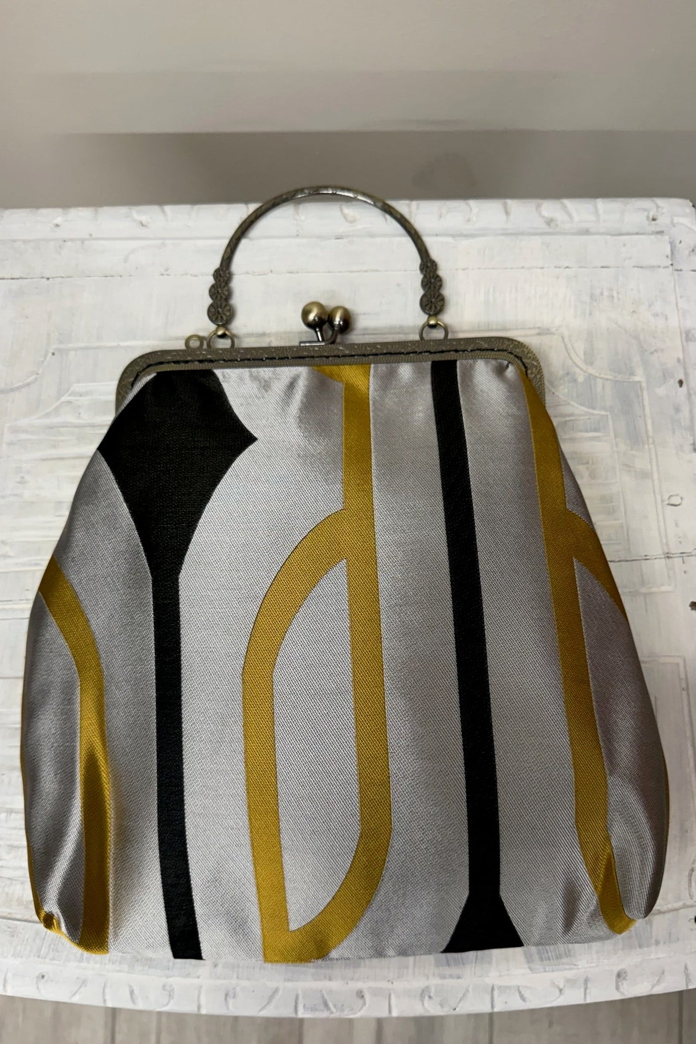 Borse in tessuto - silver, black & oil