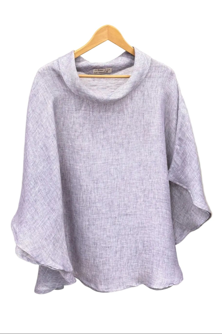 Poncho stondato 100% Lino