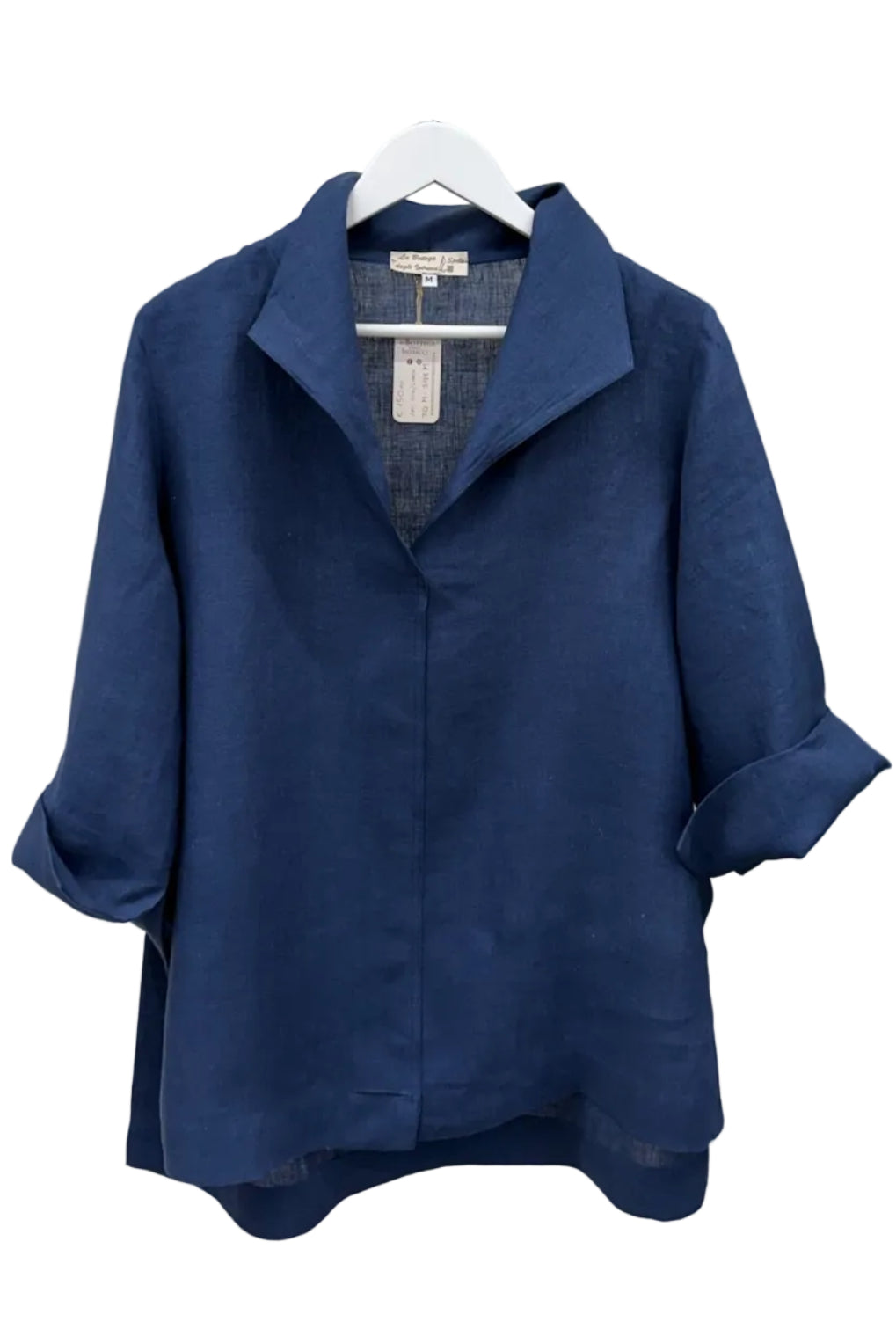 Blusa collo sciallato 100% Lino