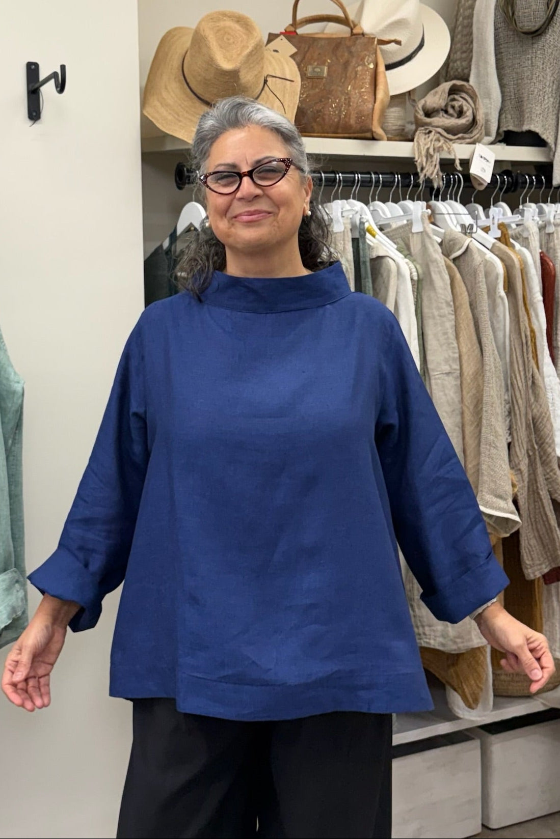 Blusa retrò 100% Linen