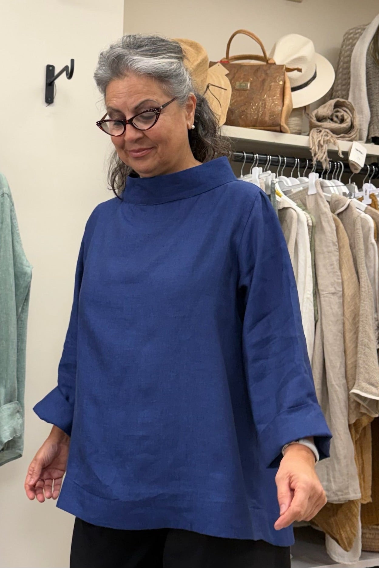 Blusa retrò 100% Linen