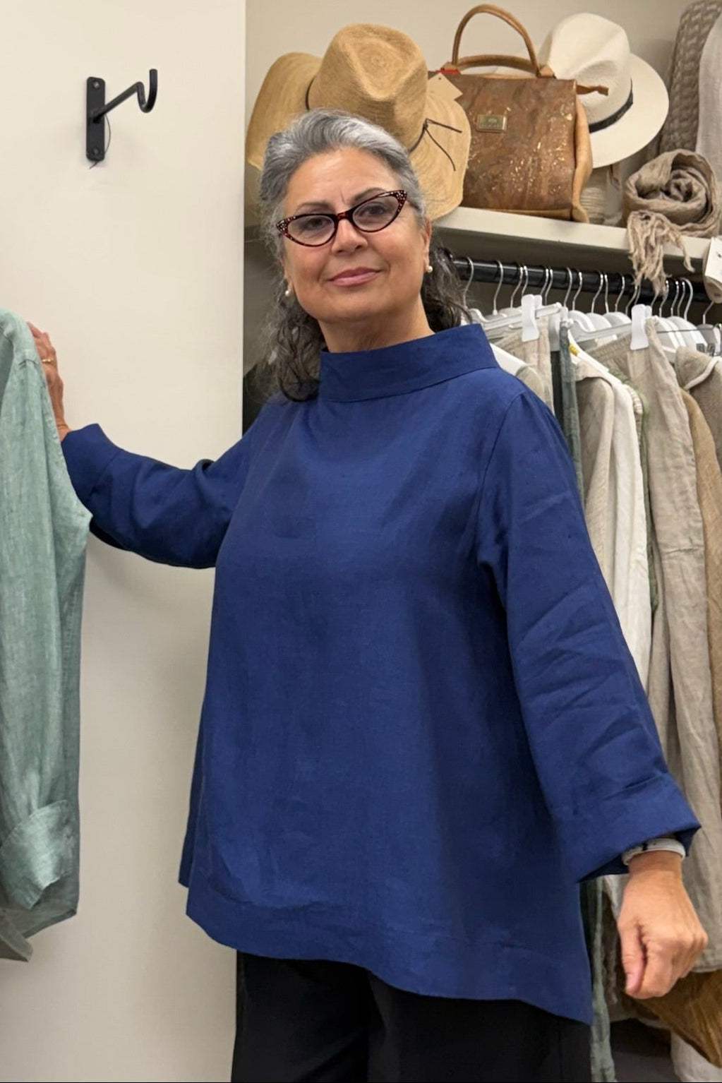 Blusa retrò 100% Linen