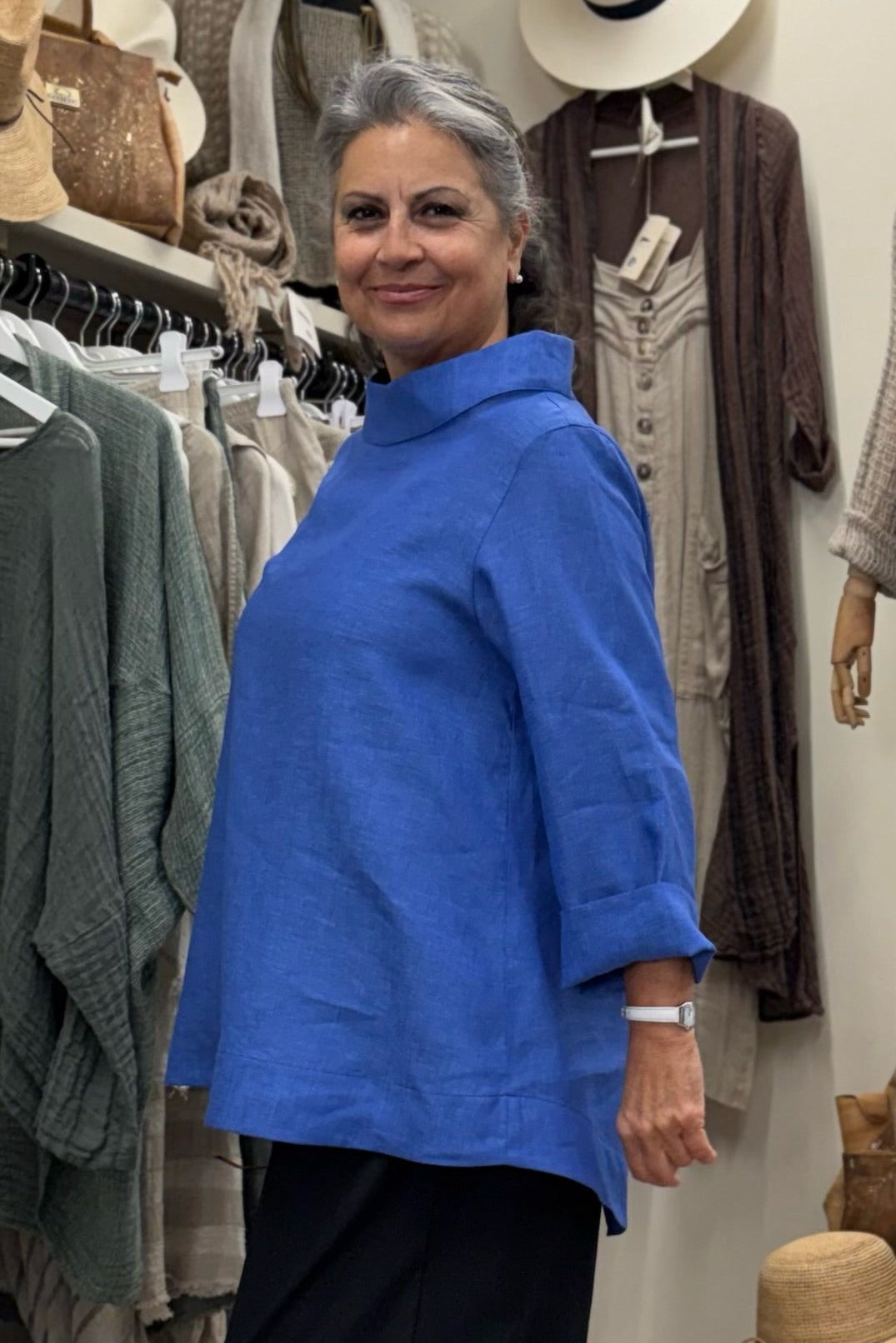 Blusa retrò 100% Linen