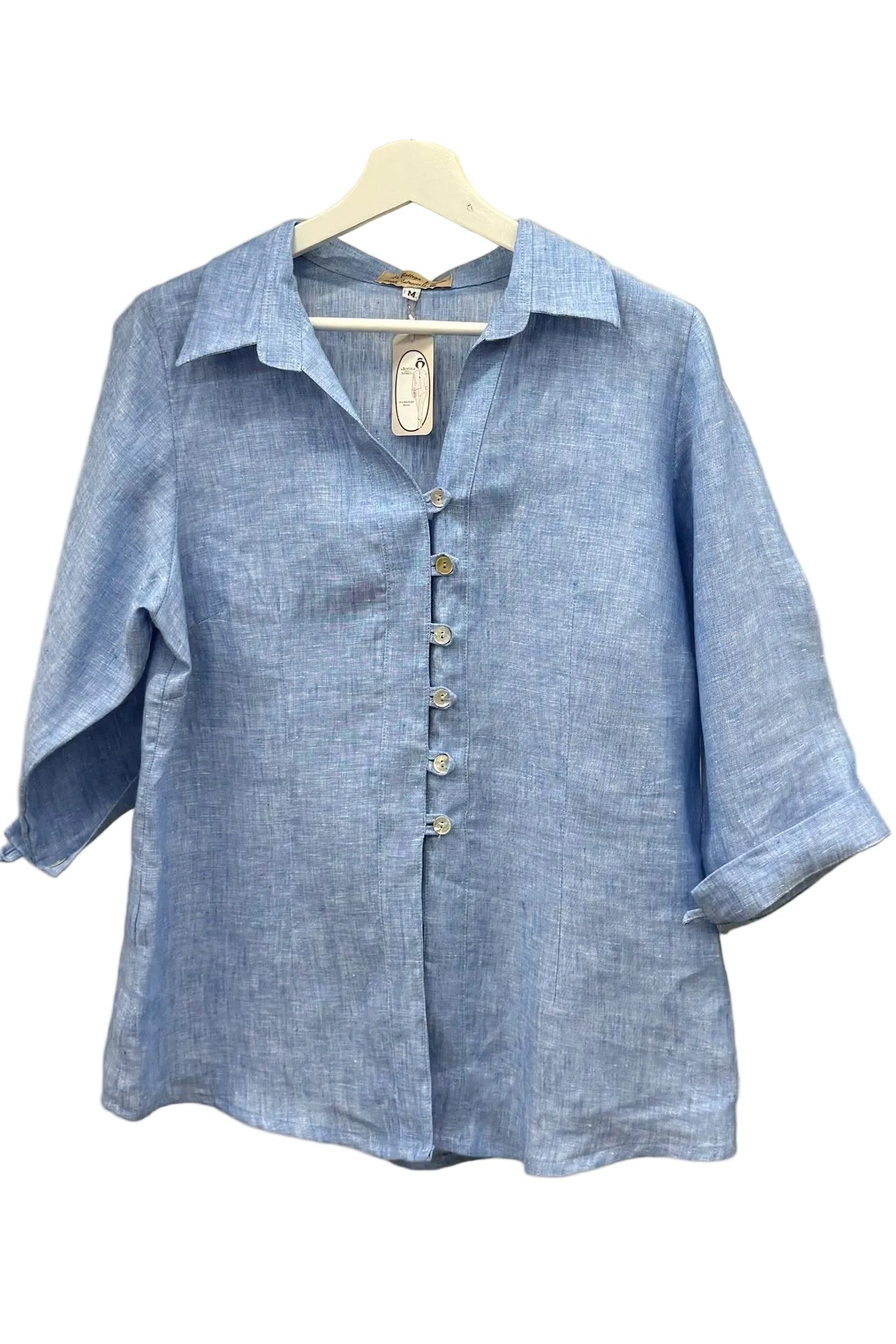 Camicia alamari 100% Lino