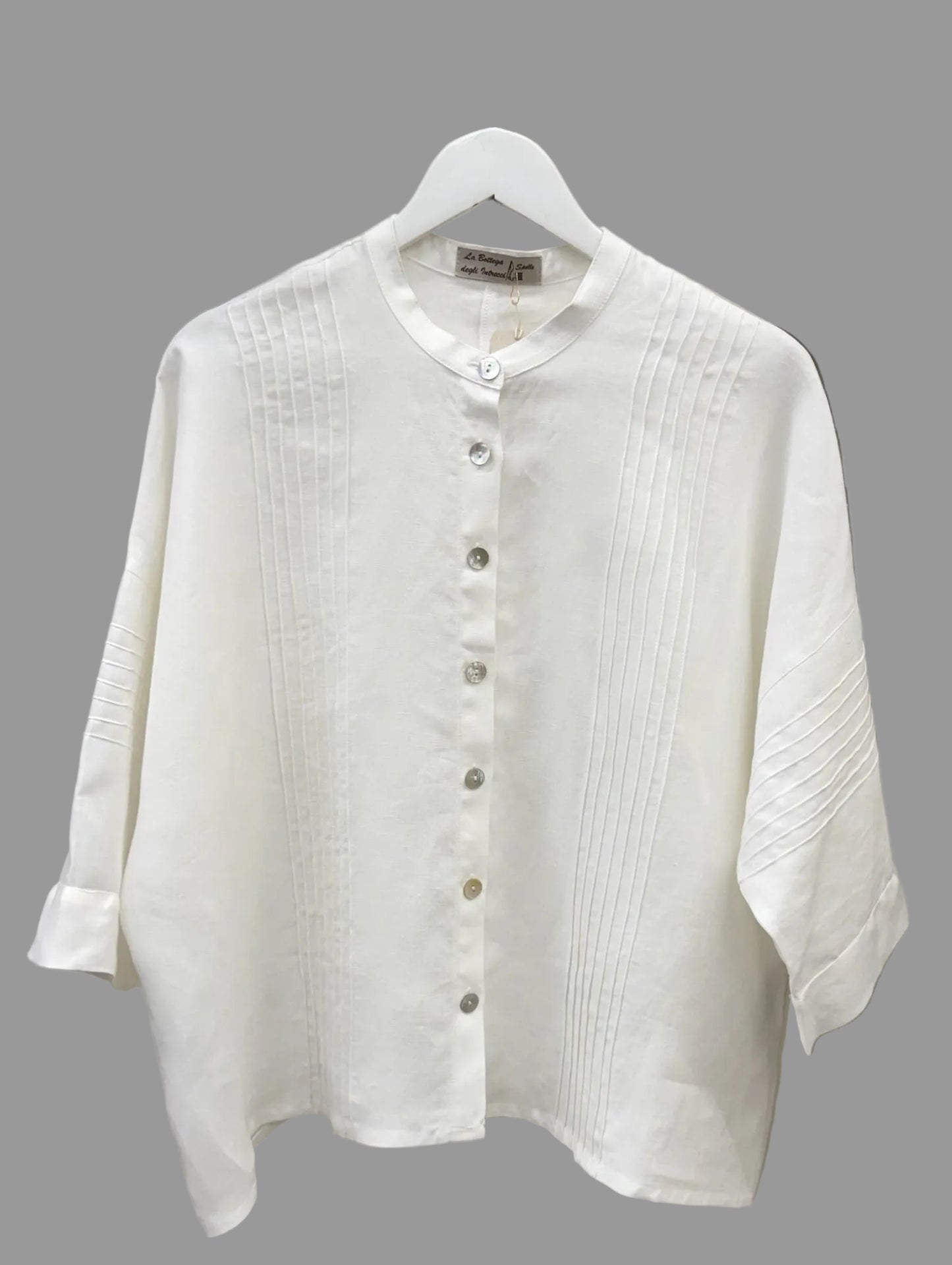 Camicia coreana over 100% Lino