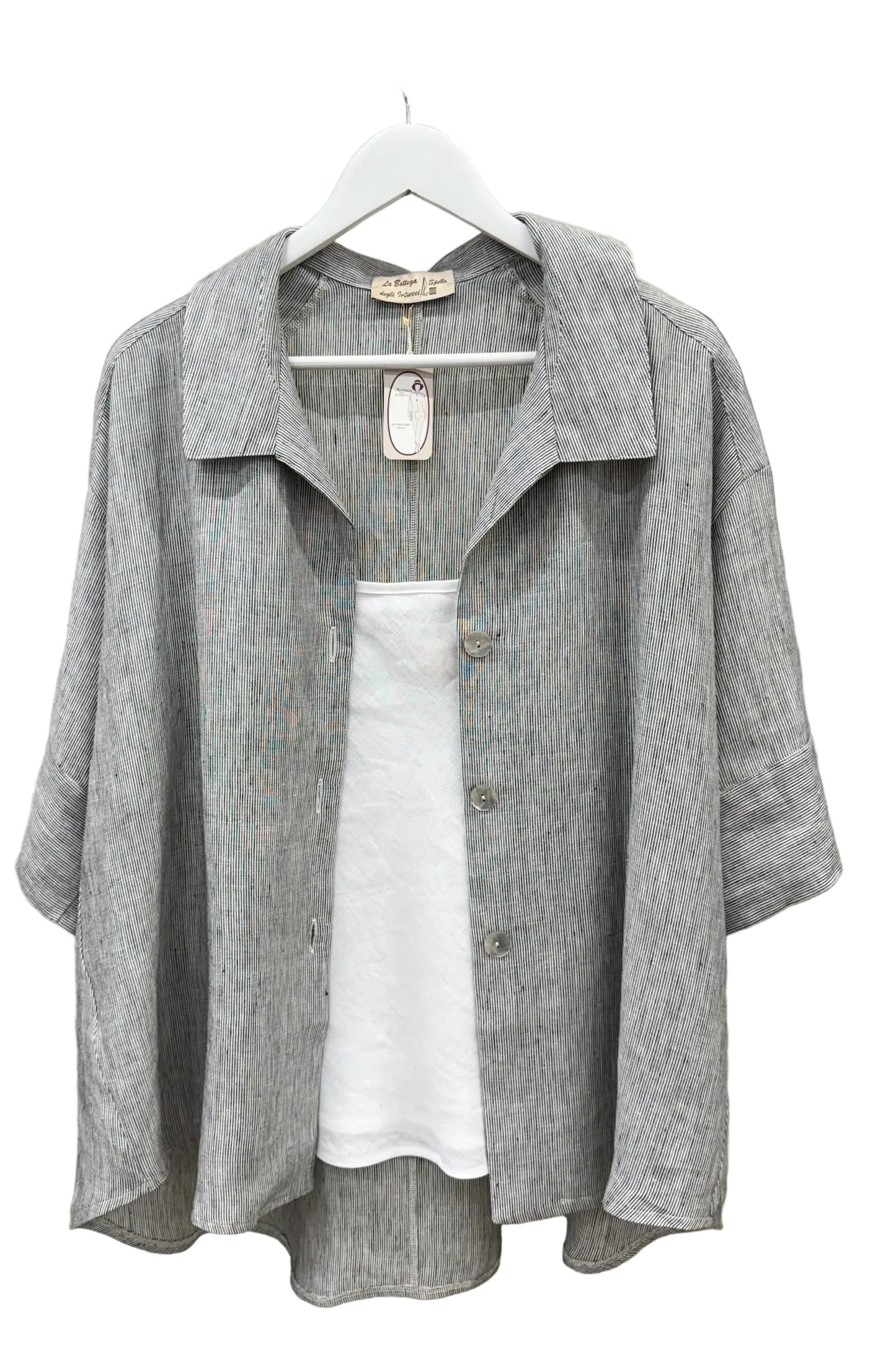 Giacca camicia 100% Lino