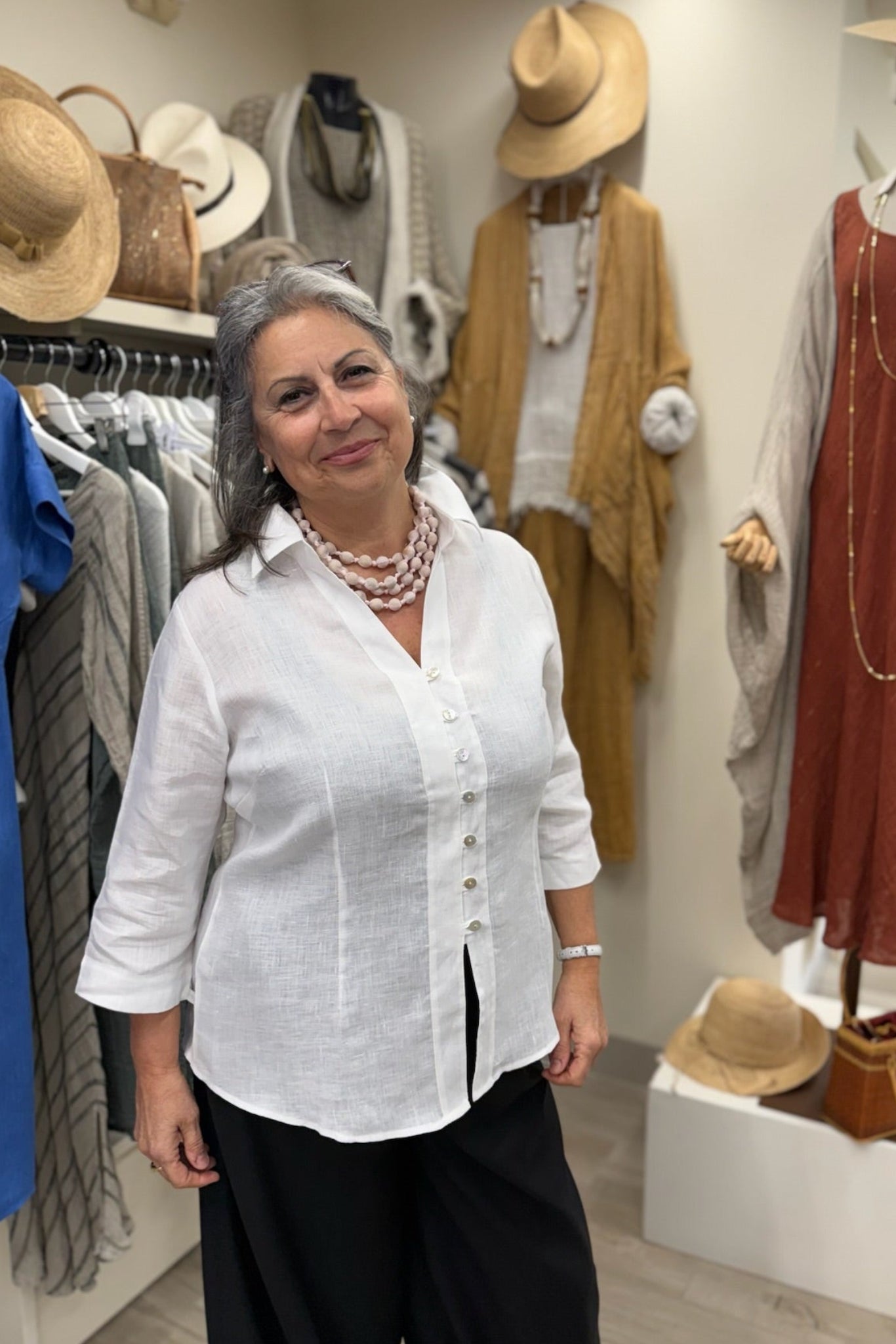 Camicia alamari 100% Lino