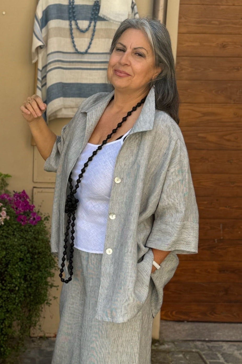 Giacca camicia 100% Lino