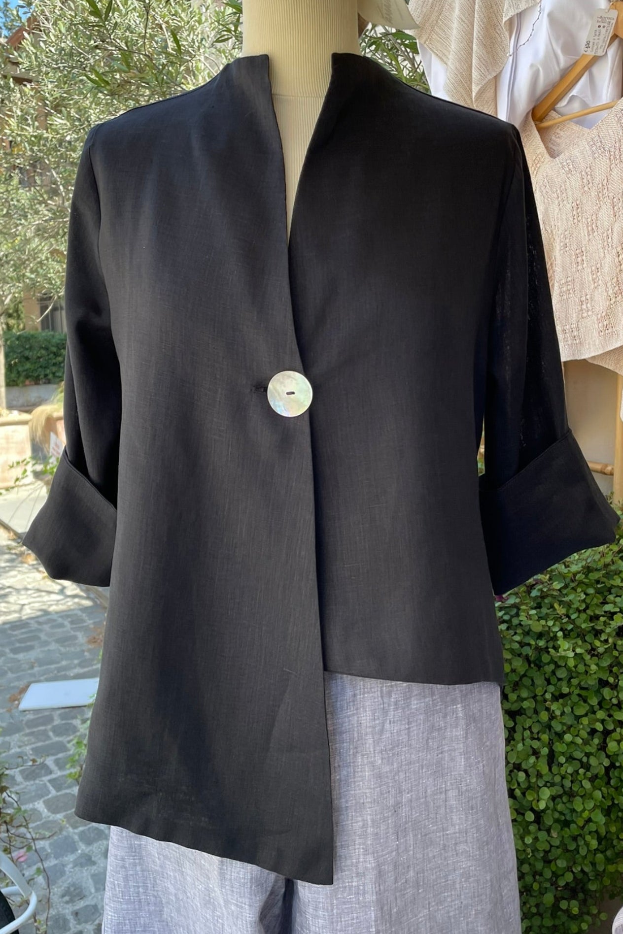 Giacca asimmetrica 100% Lino