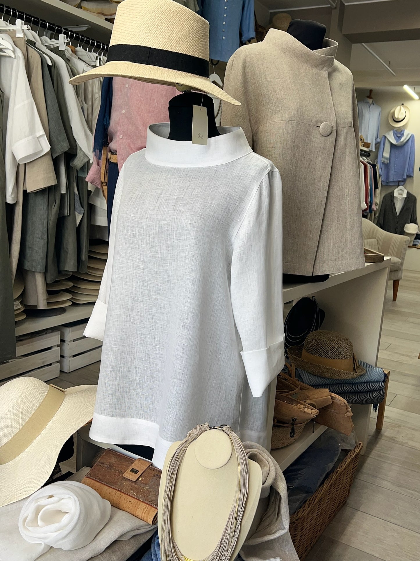 Blusa retrò 100% Lino