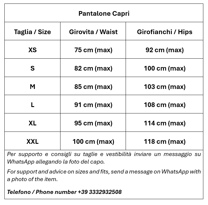 Pantalone Capri 100% Linen