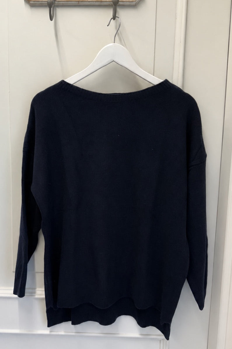 Maglia in cashmere rigenerato - scollo a barca