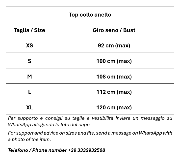 Top collo anello 100% Lino