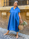 Long dress in royal blue