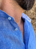 Men's shirt with Korean collar 100% Linen
