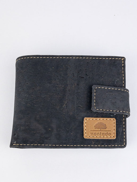 Black cork men's wallet